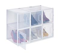 Relaxdays Set of 6 Shoe Boxes for High Heels