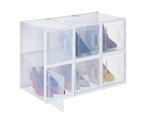 Relaxdays Set of 6 Shoe Boxes for High Heels