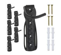 Relaxdays Set of 6 Wall-Mounted Bike Racks Black