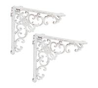 Relaxdays Set of 6 White Shelf Brackets