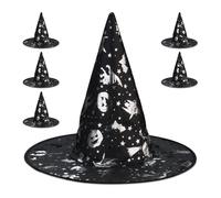 Relaxdays Set of 6 Witches Hats Halloween Design