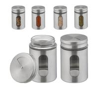 Relaxdays Set of 6 XL spice jars