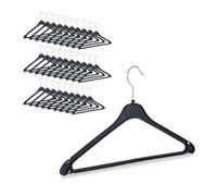 Relaxdays Set of 60 Clothes Hangers Black