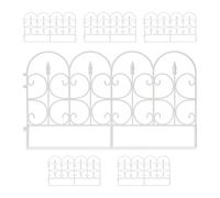 Relaxdays Set of 60-Piece Flowerbed Fence White