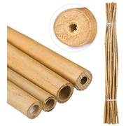 Relaxdays Set of 75 Bamboo Canes 150 cm