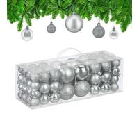 Relaxdays Set of 76 Christmas Tree Baubles