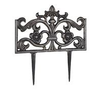 Relaxdays Set of 8 Cast Iron Garden Fences Bronze