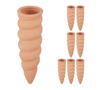 Relaxdays Set of 8 Curved Clay Watering Cones