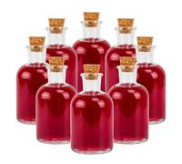 Relaxdays Set of 8 glass bottles w/ corks