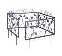 Relaxdays Set of 8 Pieces Metal Garden Fence