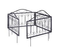 Relaxdays Set of 8 Pieces Metal Garden Fence