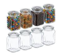 Relaxdays Set of 8 Storage Jars with Lid 750 ml