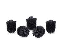 Relaxdays Set of 80 Toilet Brush Heads Black