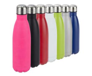 Relaxdays Set of 9 Stainless Steel Flasks Pink