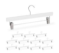 Relaxdays Set of 96 Wooden Pants Hangers