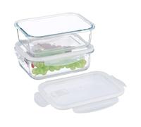 Relaxdays Set of Glass Food Containers with Lid