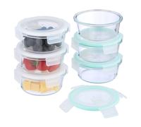 Relaxdays Set of Glass Food Containers with Lid