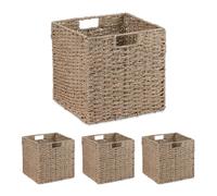 Relaxdays Set of Seagrass Storage Baskets