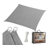 Relaxdays Shade Sail, HDPE, breathable, garden & balcony, with eyelets & tension ropes, sizes & colours