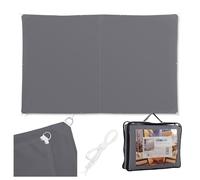 Relaxdays shade sail, polyester, water-repellent, sailcloth with eyelets & guy ropes, sizes & colours