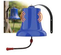 Relaxdays Ship's Bell Play Tower Accessory for Treehouse & Playhouse, Weatherproof, 20x20 cm, Blue