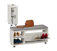 Relaxdays Shoe Bench with Seat & Cabinet Set