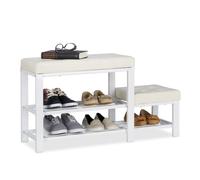 Relaxdays Shoe Bench with Stool