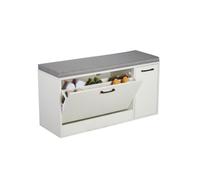 Relaxdays Shoe bench with storage & cupboard