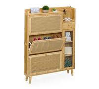 Relaxdays Shoe Cabinet in Rattan Design
