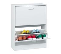 Relaxdays Shoe Cabinet with Flip Drawers