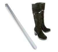 Relaxdays Shoe Horn, Extra Big & Stable Shoe Spoon, No Bending Down, Hangable, Metal, 70 cm, Silver