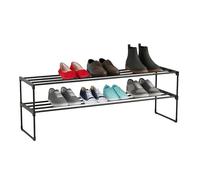 Relaxdays Metal shoe rack with plastic tiers