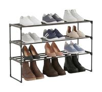 Relaxdays Metal shoe rack with plastic tiers