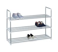 Relaxdays Shoe rack metal silver