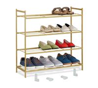 Shoe rack 4 Tiers 12 Pairs Shoe Storage Unit Slim Shoe Organiser Lightweight