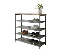 Relaxdays Shoe rack with shelf
