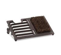 Relaxdays Scraper, Made of Cast Iron, with Brushes, Boot Jack, Antique Design, Outdoor Area, Shoe Cleaner, Brown, 12 x 33.5 x 22.5 cm