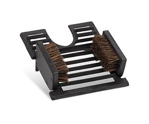 Relaxdays Shoe Scraper, Made of Cast Iron, with Brushes, Boot Jack, Antique Design, Outdoor Area, Shoe Cleaner, Black
