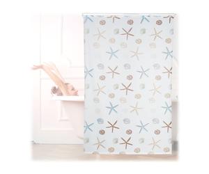 Relaxdays Shower Curtain Roller Blind Ocean