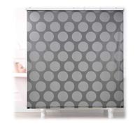 Relaxdays Shower roller blind, 160 x 240 cm, rope pull roller blind for shower and bathtub, bath roller blind, water-repellent, ceiling and window, grey