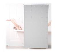 Relaxdays Shower Roller Blind, Semi-Transparent Pattern, Bath Curtain, Ceiling-Mount, Water-Repellent, 140x240cm, White