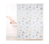 Relaxdays Shower Roller Blind, Water-repellent, For Bath & Shower, Shell Design, Ceiling, 160x240cm, Semi-transparent