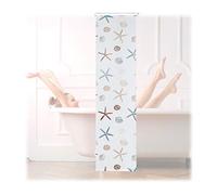 Relaxdays Shower Roller Blind, Water-repellent, For Bath & Shower, Shell Design, Ceiling, 60x240cm, Semi-transparent