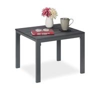 Relaxdays Side Table for Balcony, Weatherproof, Also for Terrace and Garden, HWD: 39 x 52 x 48 cm, Outdoors, Grey