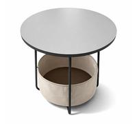 Relaxdays Round side table & basket
