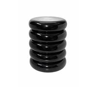 Relaxdays Side Table & Stool, Bubble Design, Living Room Decor, HxD: 45 x 31 cm, Metal, Black