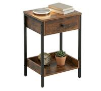Relaxdays Side table with drawer & shelf