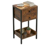 Relaxdays Side table with drawer & shelf