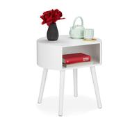 Relaxdays Side Table with Storage Compartment