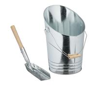 Relaxdays Silver Coal Bucket with Shovel